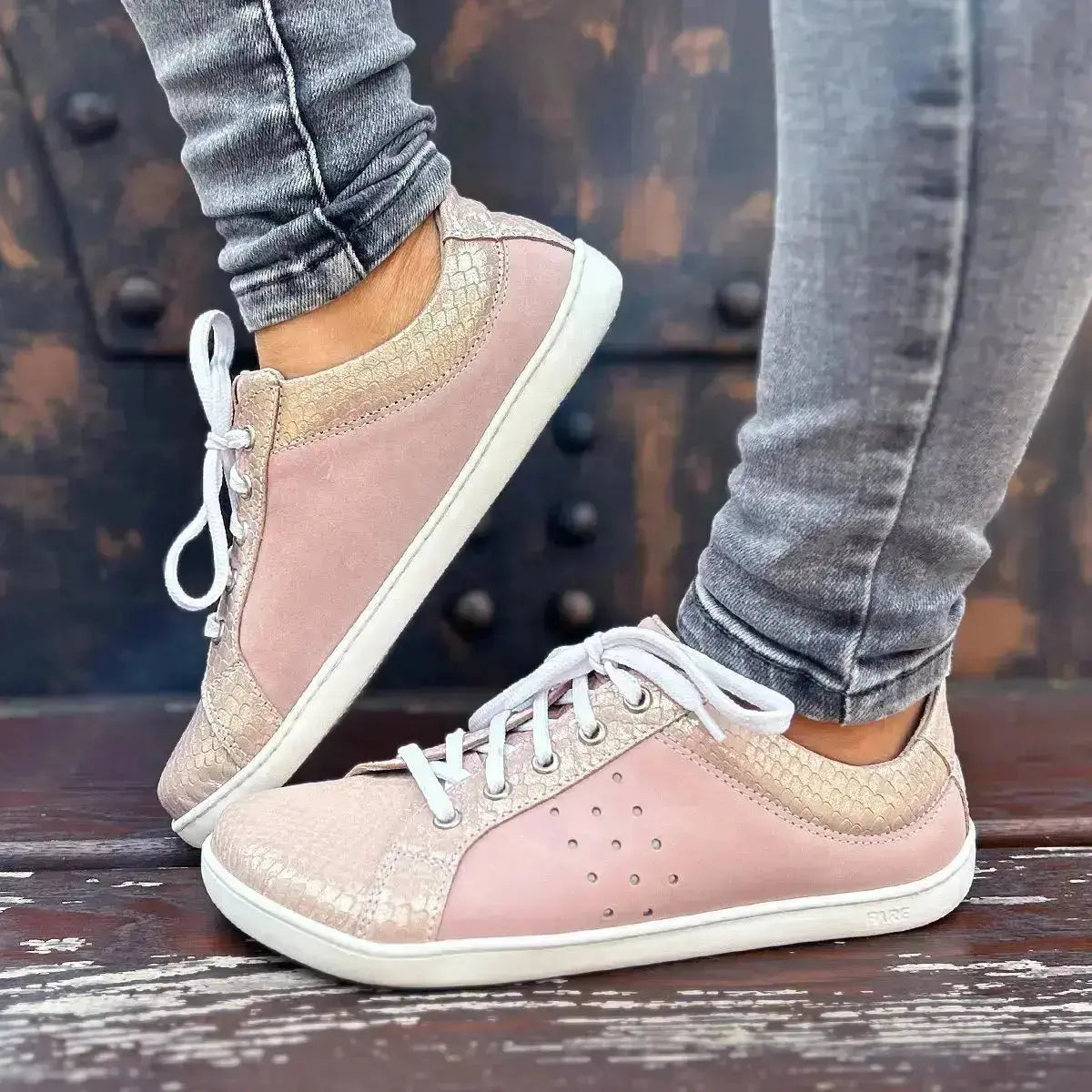Fare Bare - Elegant Marbela Pink - Deportivas barefoot de piel