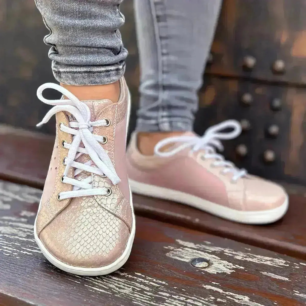Fare Bare - Elegant Marbela Pink - Zapatillas barefoot de piel para mujer