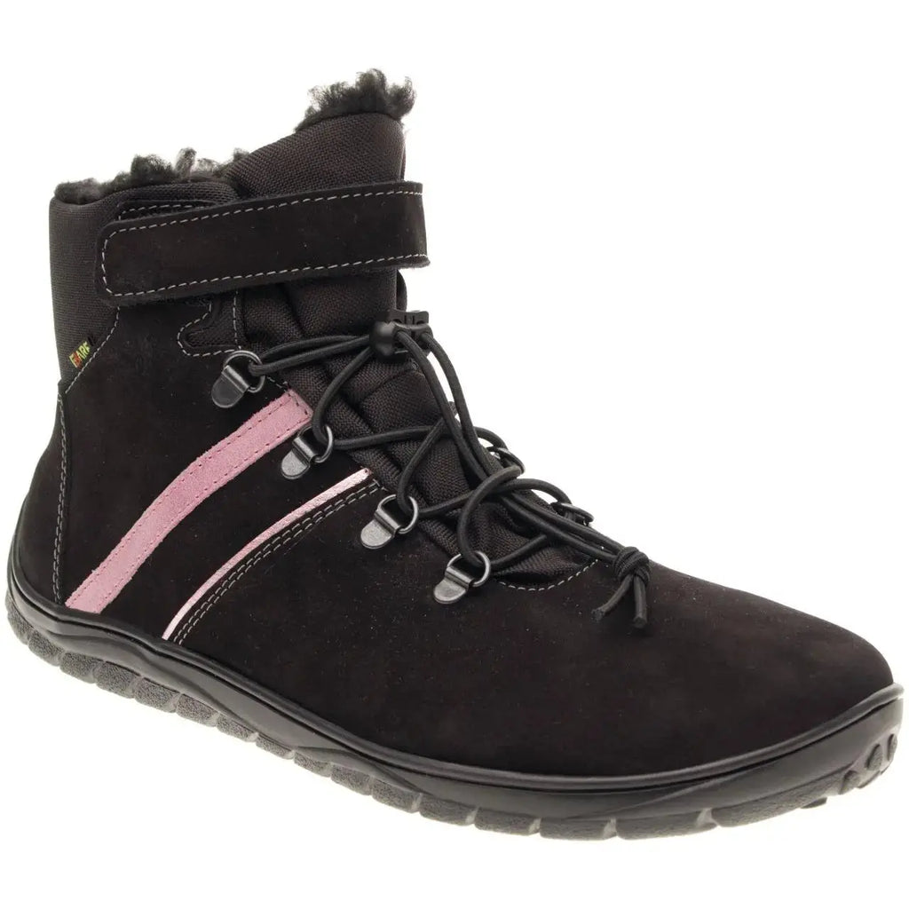 Fare Bare - Fjordky Hiver Noir Imperméable - Bottines barefoot imperméables d'hiver