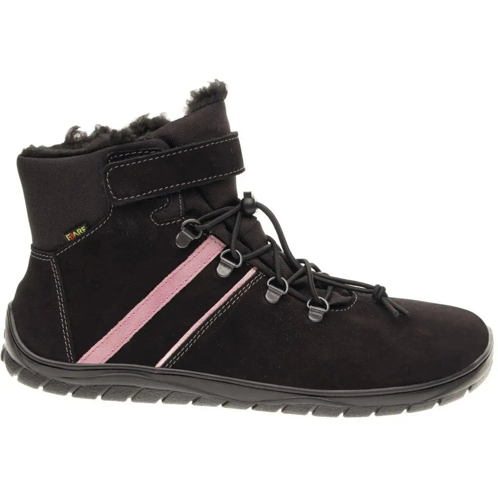 Fare Bare - Fjordky Hiver Noir Imperméable - Bottines barefoot imperméables d'hiver