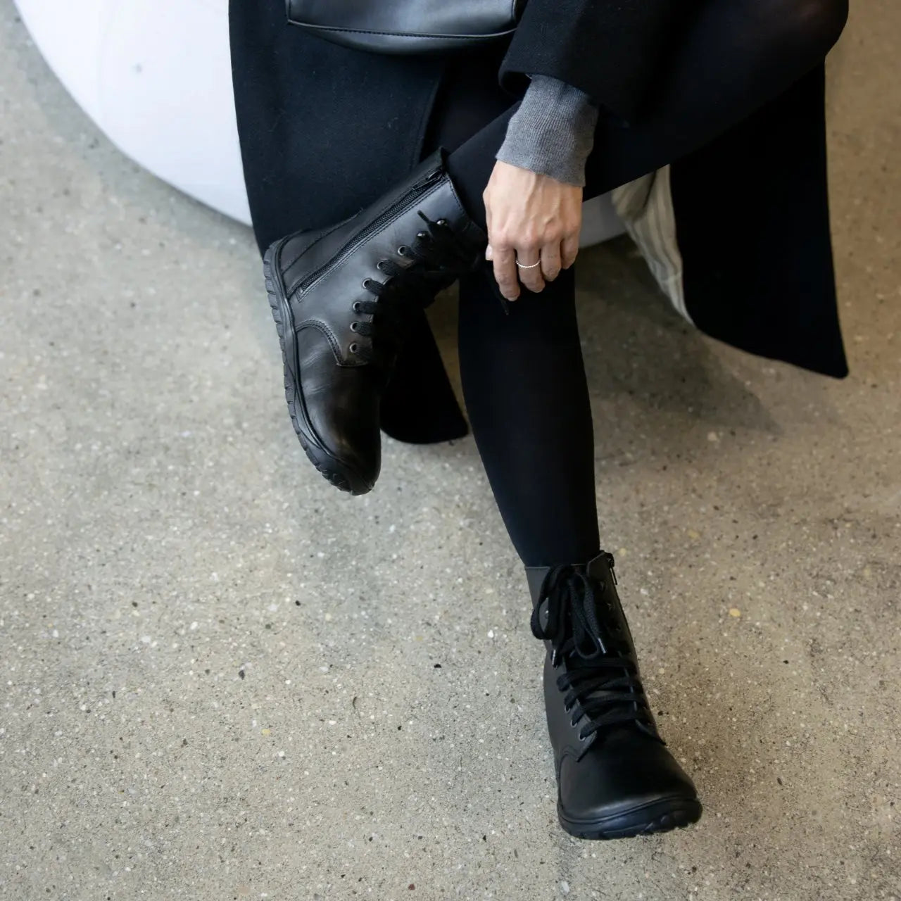 Fare Bare - Bottes d'hiver Freya Noires - bottes barefoot chaudes d'hiver