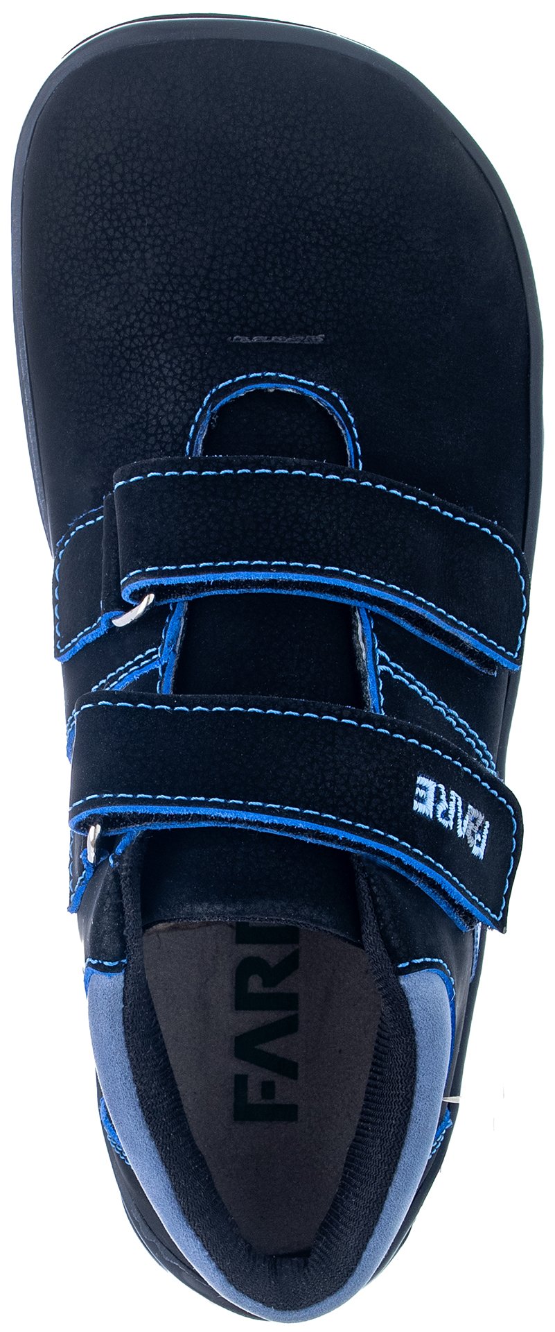 Fare Bare Kids Bergenky Junior Black & Blue - Botines barefoot impermeables infantiles negros  Cacles Barefoot