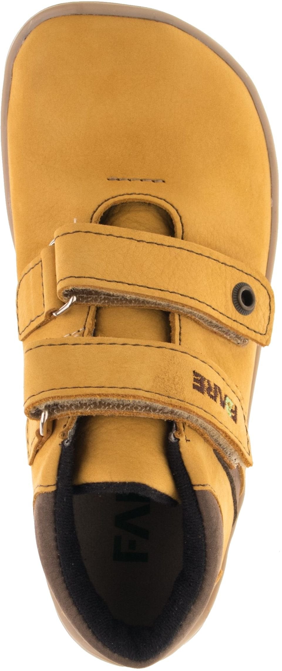 Fare Bare Kids Bergenky Junior Mustard - Botines barefoot impermeables infantiles amarillos  Cacles Barefoot