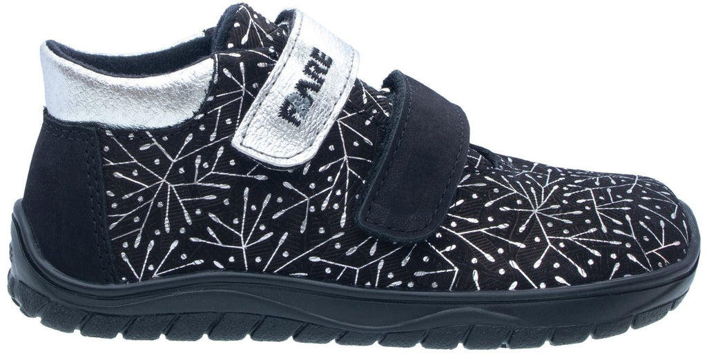 Fare Bare Kids Bergenky Little Black Nature Ltd. Edition - Botines barefoot impermeables para niños pequeños negras  Cacles Barefoot