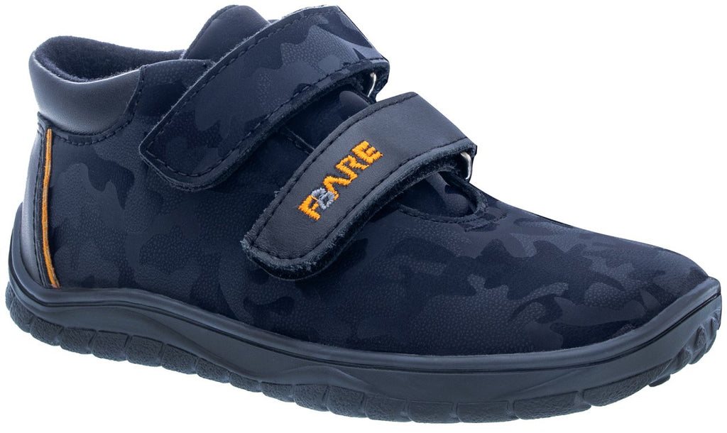 Fare Bare Kids Bergenky Little Blue Nature - Botines barefoot impermeables para niños pequeños azul marino  Cacles Barefoot