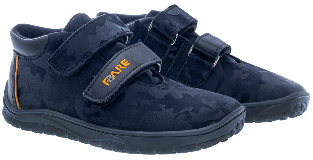 Fare Bare Kids Bergenky Little Blue Nature - Botines barefoot impermeables para niños pequeños azul marino  Cacles Barefoot