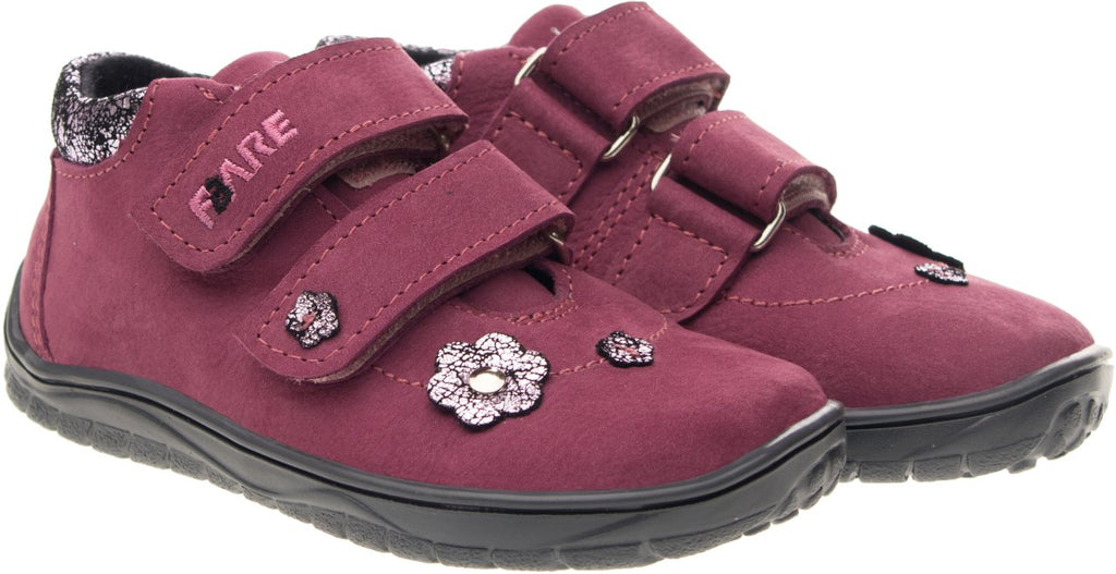 Fare Bare Kids Bergenky Little Violet - Botines barefoot impermeables para niños pequeños rosas  Cacles Barefoot
