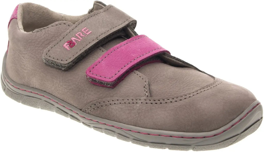 Fare Bare Kids Darianky Grey - zapatillas barefoot infantiles casual marrón rosa  Cacles Barefoot