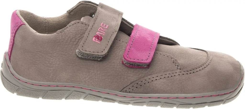 Fare Bare Kids Darianky Grey - zapatillas barefoot infantiles casual marrón rosa  Cacles Barefoot