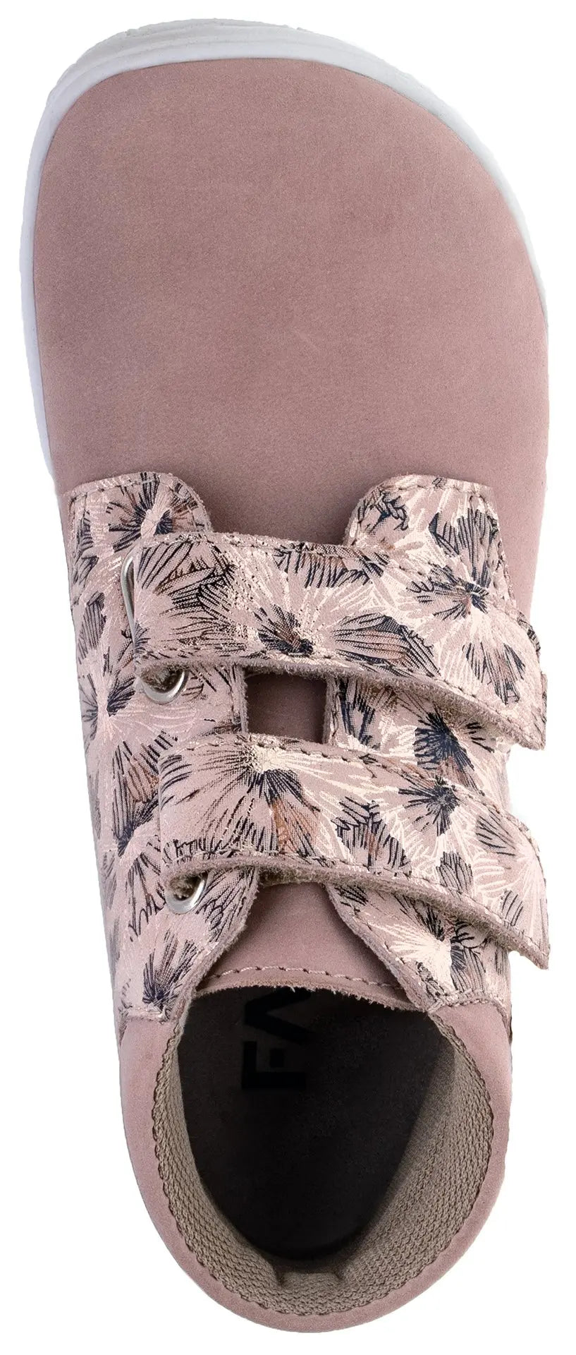 Fare Bare Kids Holeby Apricot - Botines barefoot infantiles otoñales de cuero con estampado otoñal  Cacles Barefoot