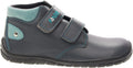 Fare Bare Kids Holeby Blue - Botines barefoot infantiles otoñales de cuero azul marino  Cacles Barefoot