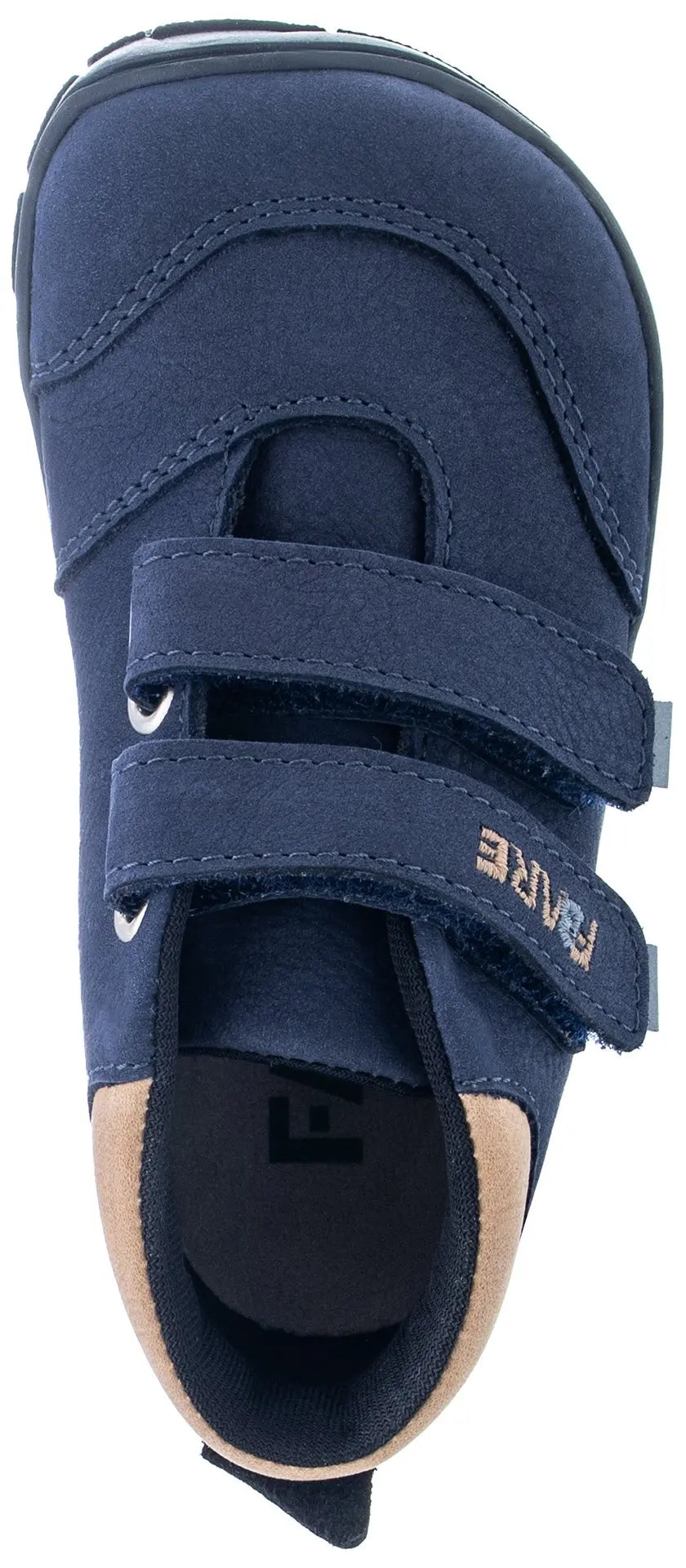 Fare Bare Kids Visby Blue - Botines barefoot otoñales para niños pequeños en cuero nubuck azules  Cacles Barefoot
