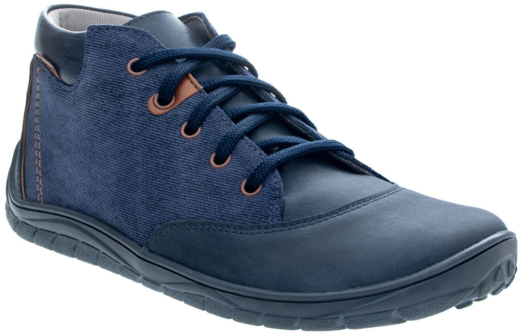 Fare Bare Mateo All Year Blue Denim - Botines barefoot de cuero azules