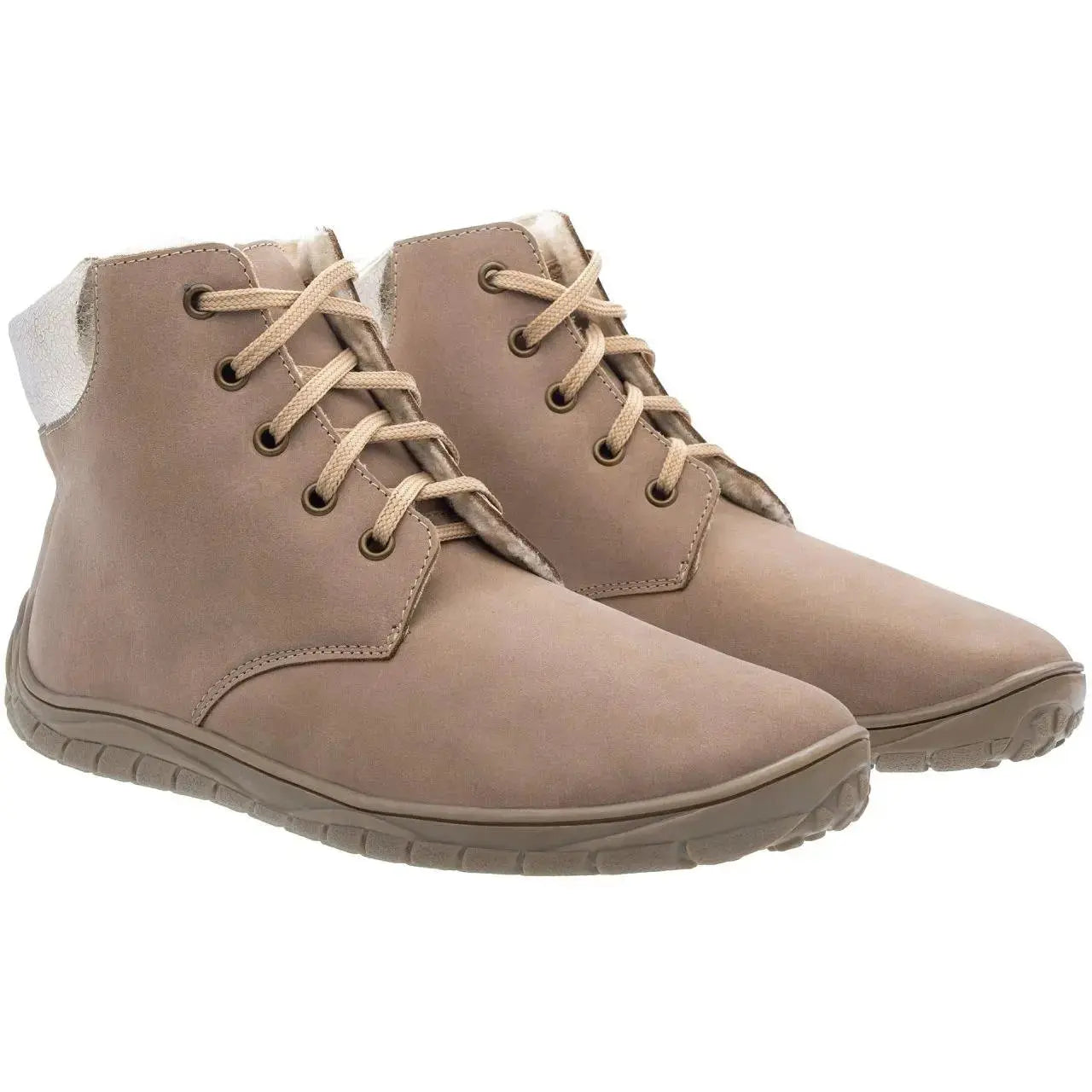 Fare Bare - Nivella Hiver Beige - Bottine barefoot avec doublure hivernale