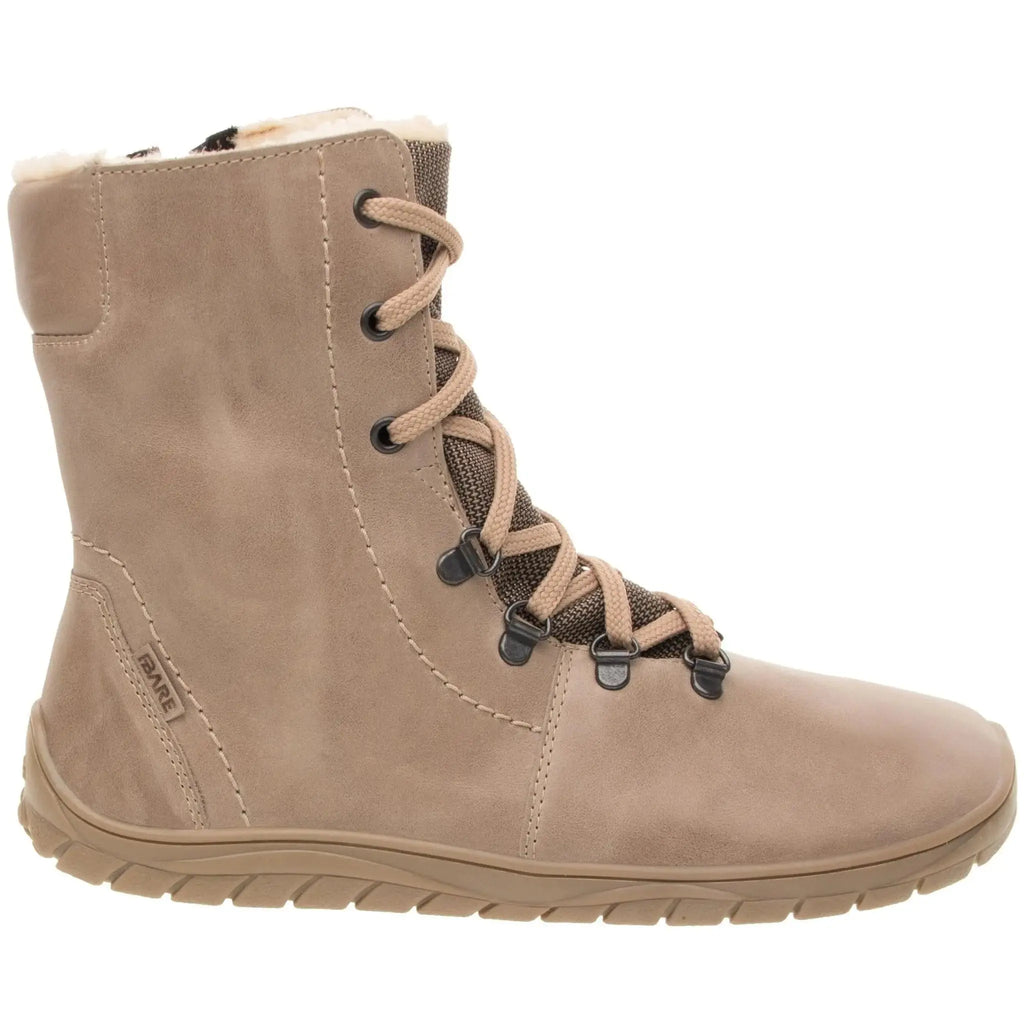Fare Bare - Beige Hivernal - Bottines barefoot imperméables avec doublure hivernale