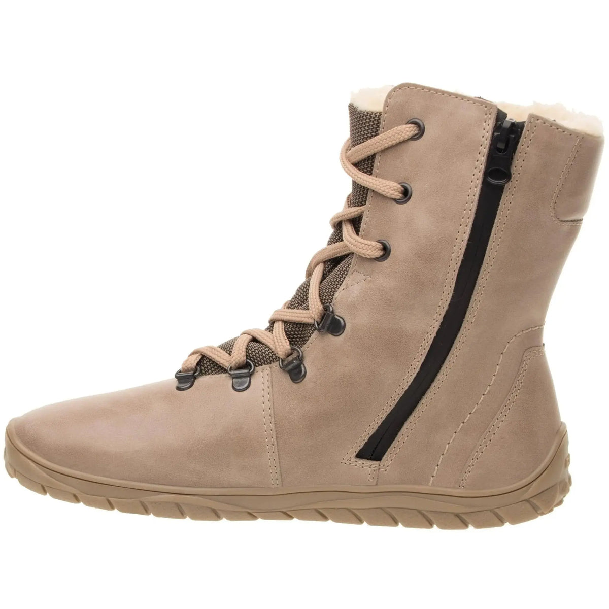 Fare Bare - Beige Hivernal - Bottines barefoot imperméables avec doublure hivernale