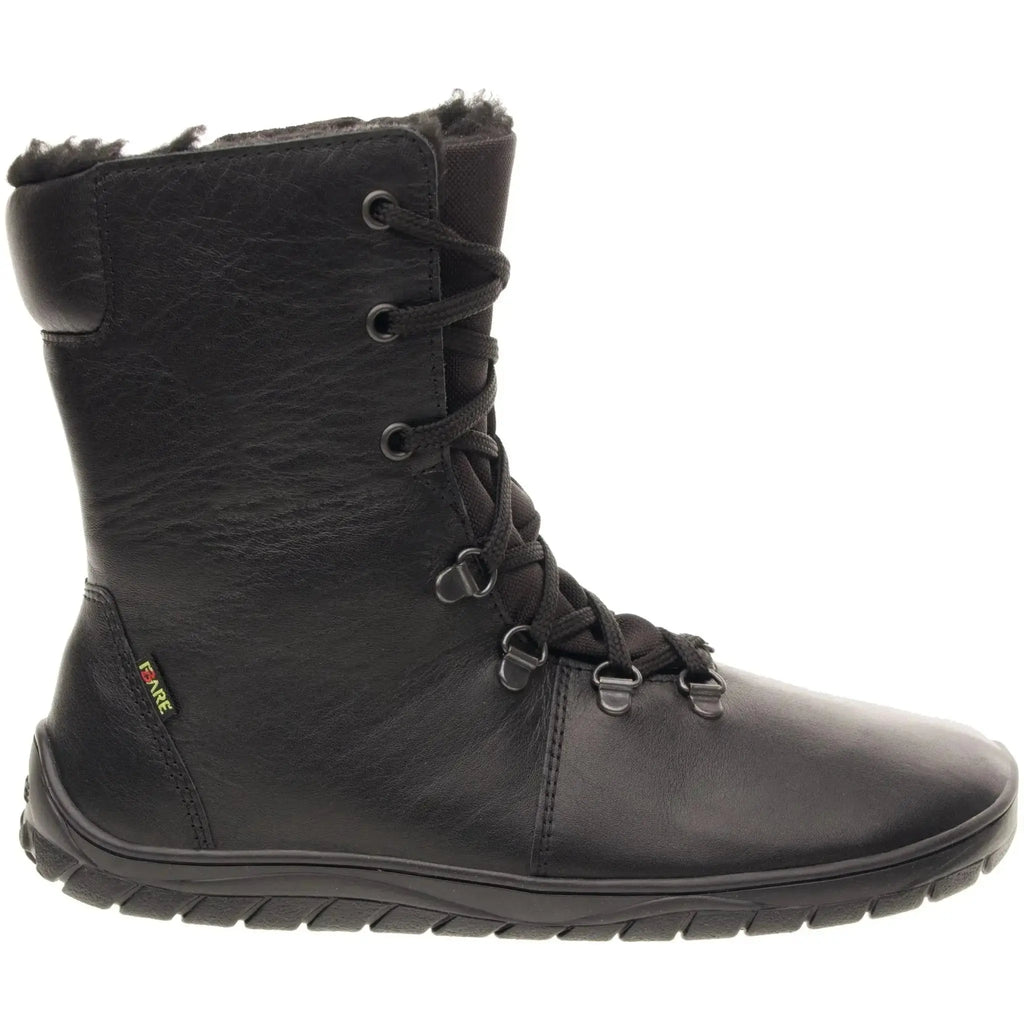 Fare Bare - Norry Winter Black - Botines barefoot impermeables calientes unisex