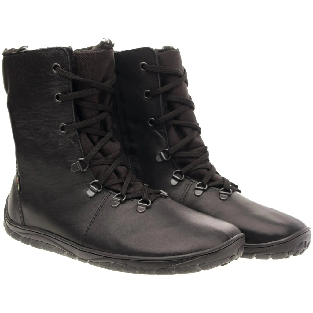 Fare Bare - Norry Winter Black - Botines barefoot impermeables calientes unisex