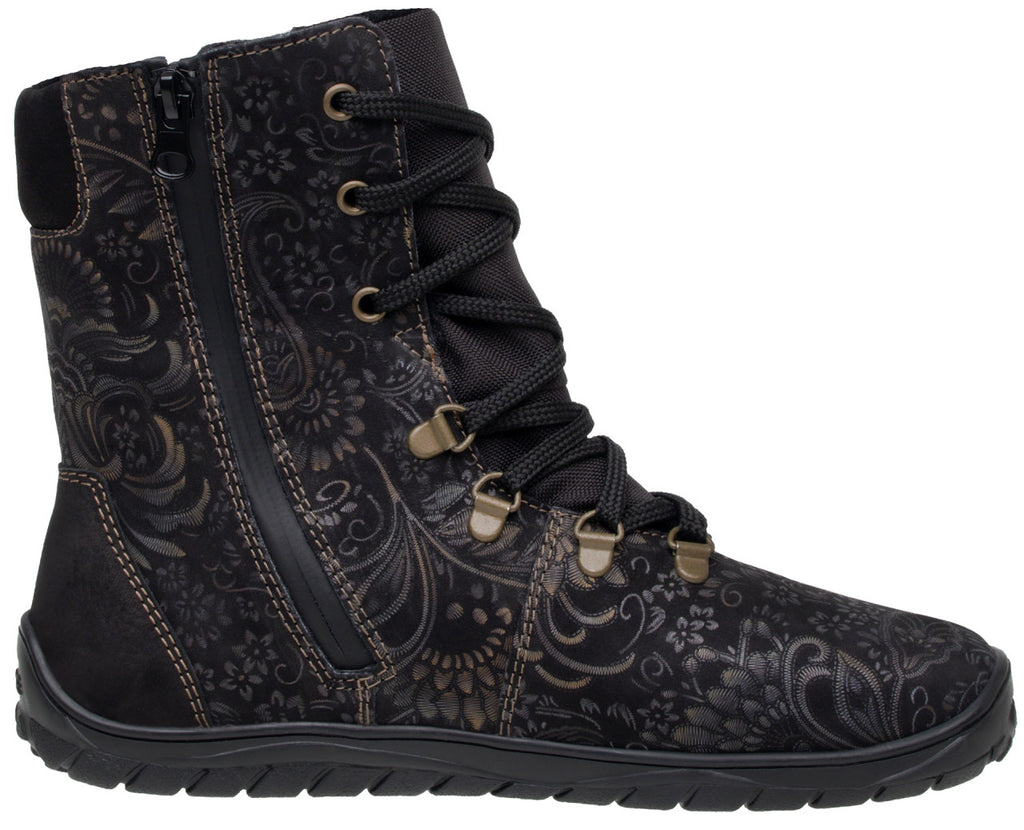 Fare Bare - Norry Winter Black - Waterproof barefoot boots with winter lining