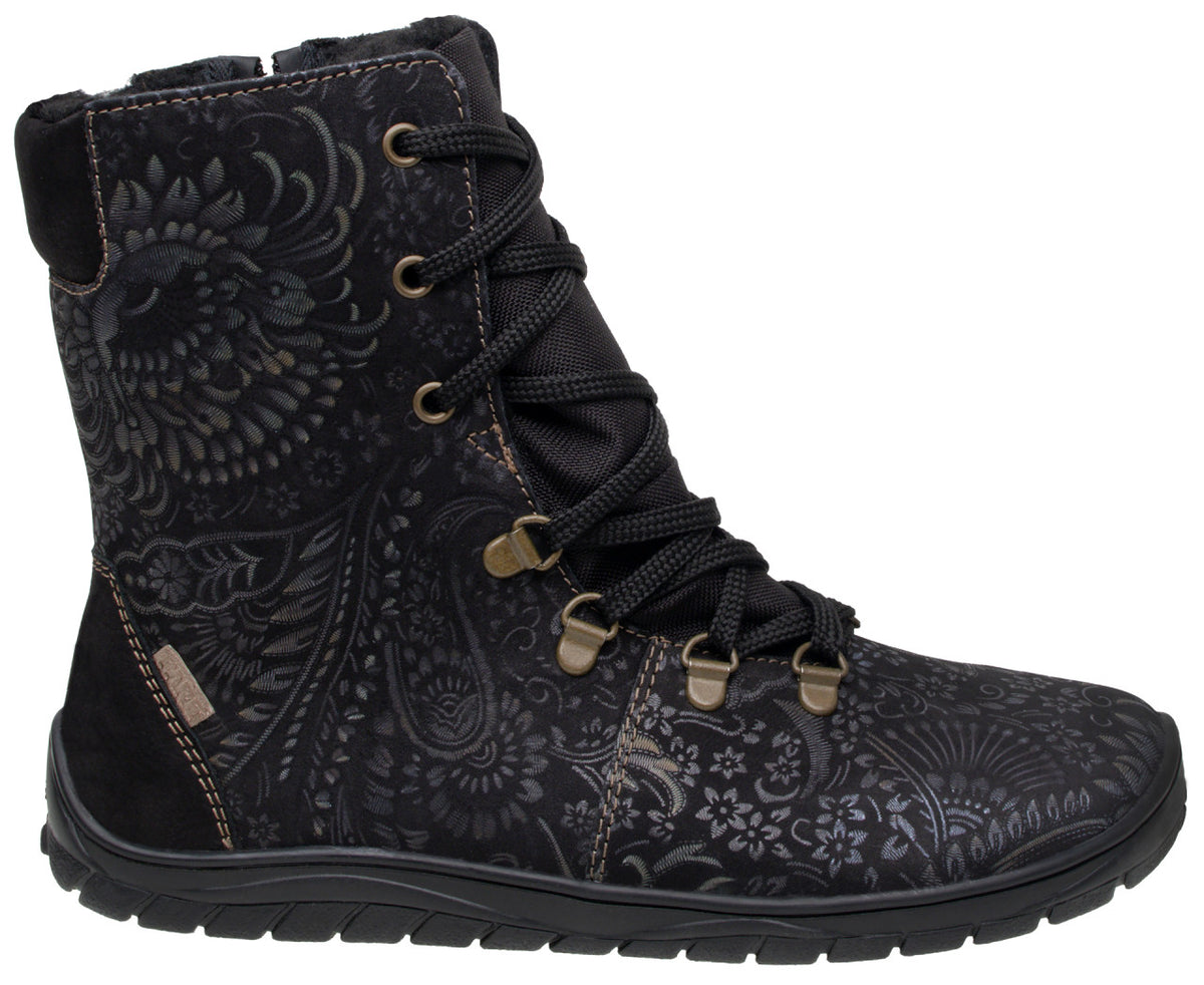 Fare Bare - Norry Winter Black - Waterproof barefoot boots with winter lining