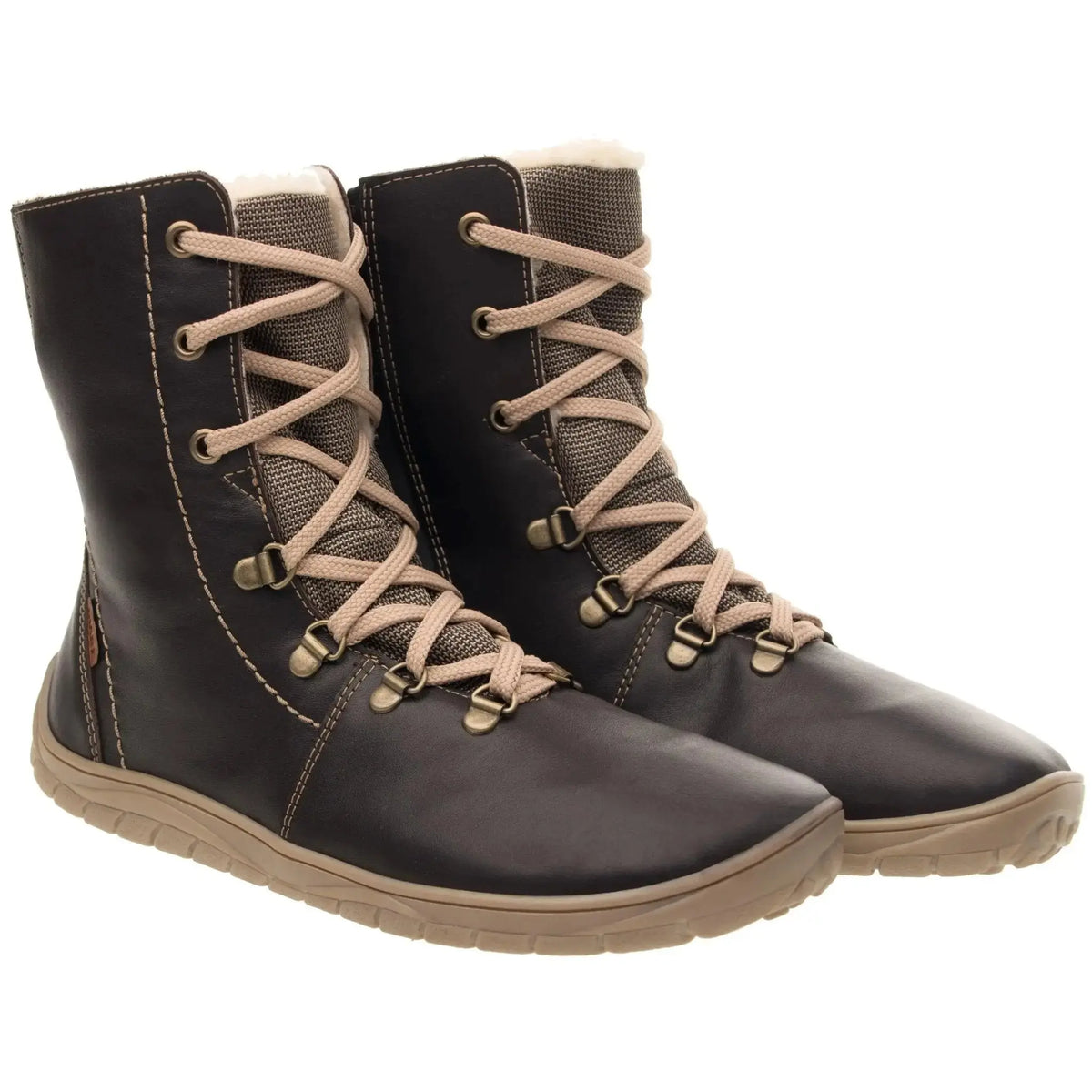 Fare Bare - Norry Winter Dark Chocolate - Bottines barefoot imperméables avec doublure hivernale