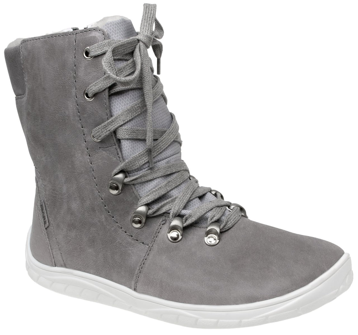 Fare Bare Norry Winter Grey - Botas barefoot impermeables calientes unisex grises  Cacles Barefoot