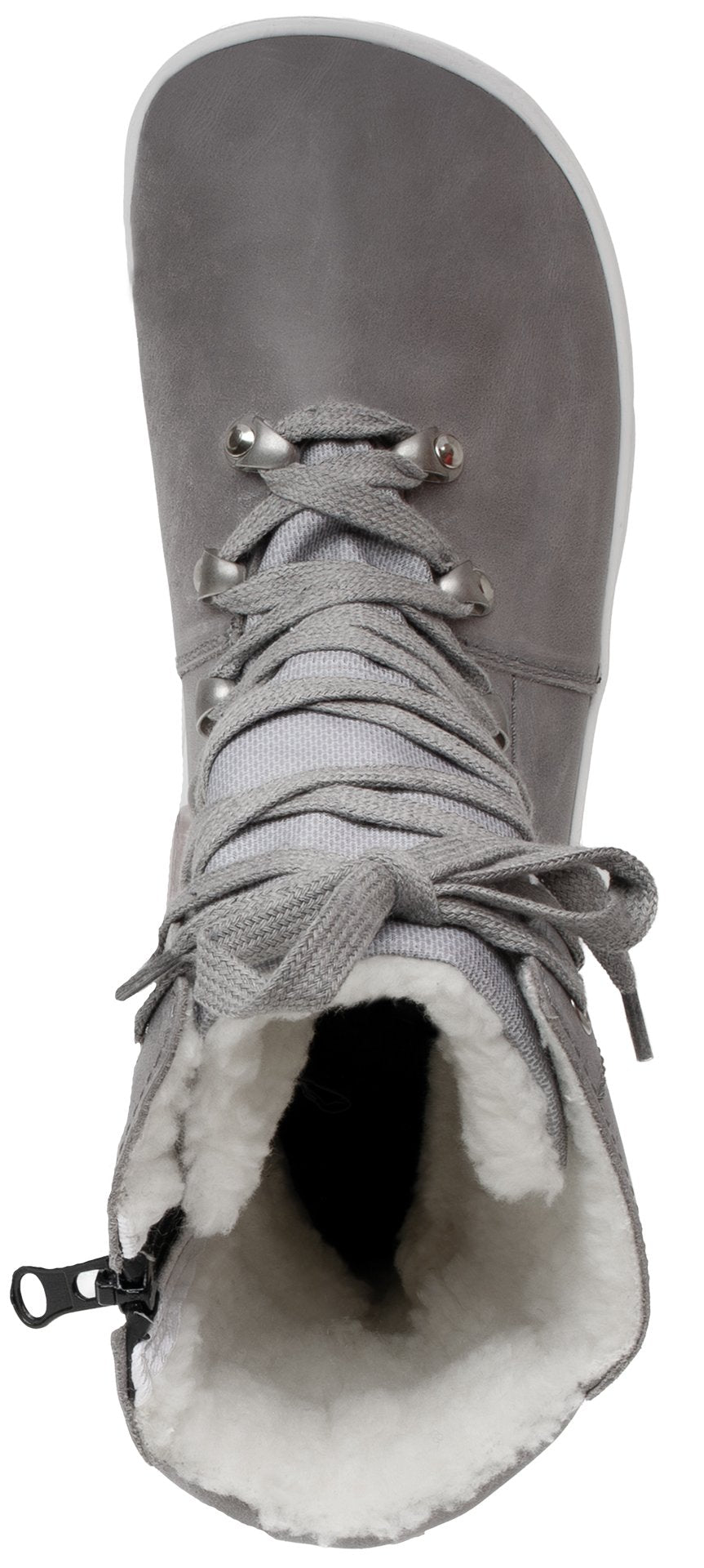 Fare Bare Norry Winter Grey - Botas barefoot impermeables calientes unisex grises  Cacles Barefoot