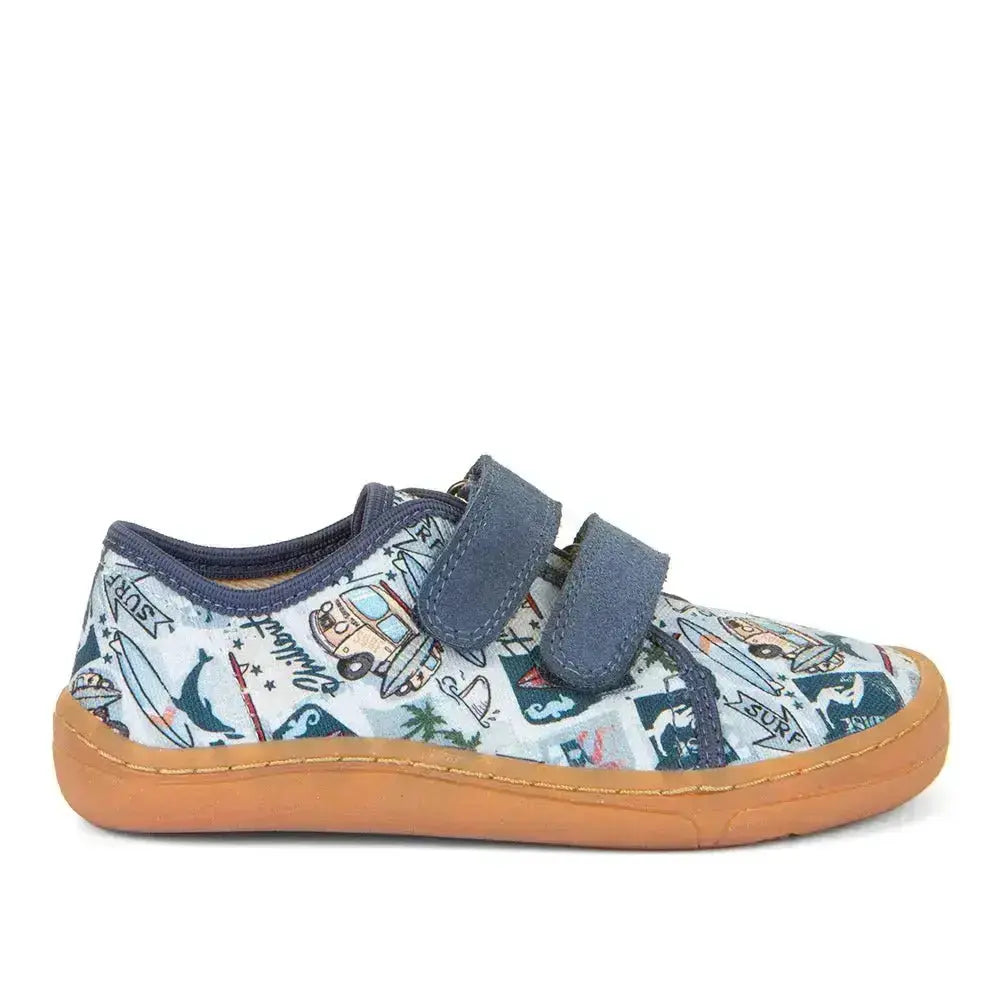 Froddo Barefoot - Barefoot Canvas Surf - Lonetas respetuosas infantiles con estampado de surf