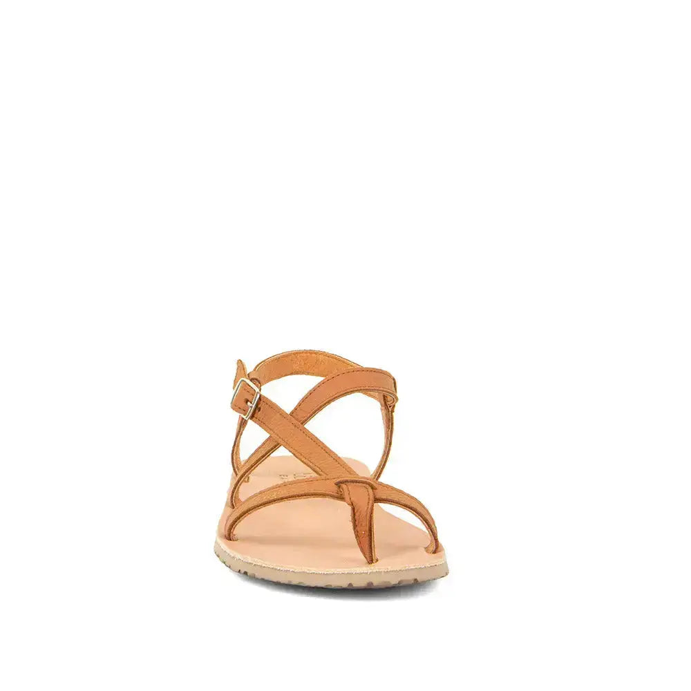 Froddo Barefoot - Sandalias Flexy W Cognac - Sandalias respetuosas de dedo marrones para mujer