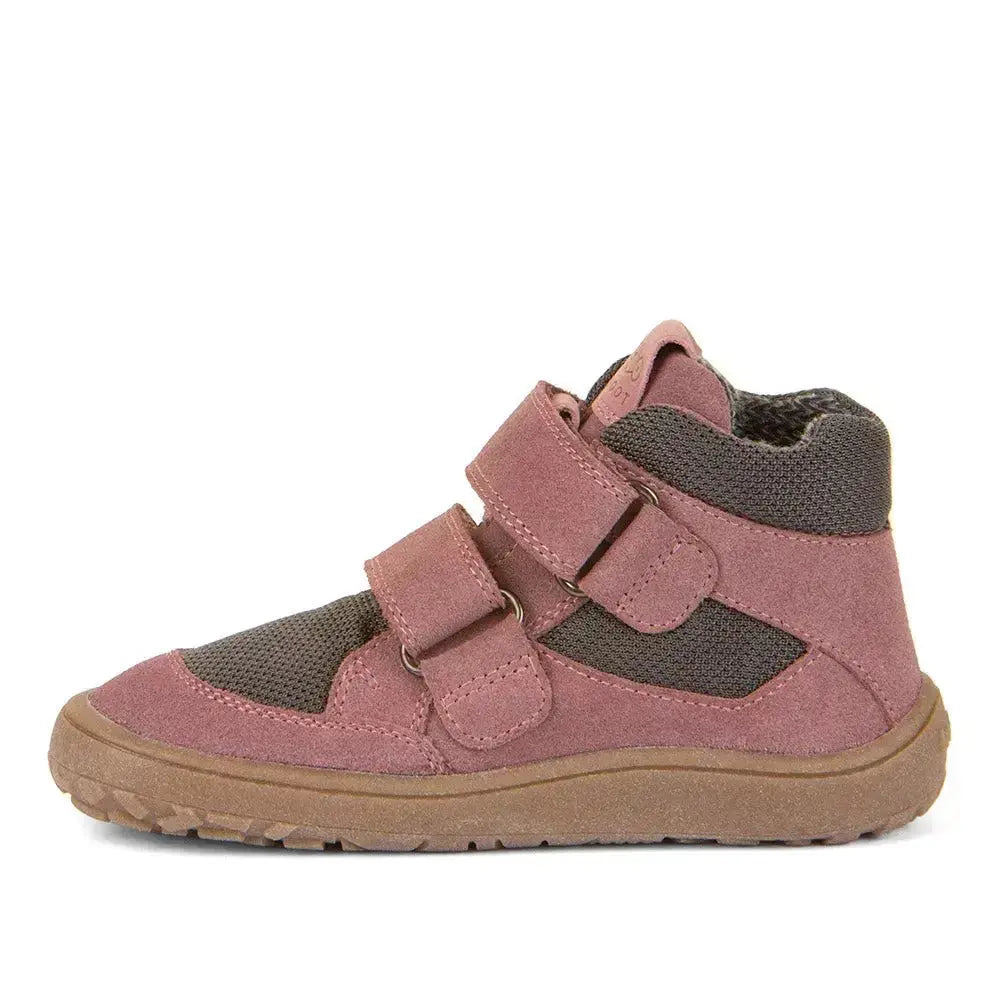 Froddo Barefoot - Tex Autumn Grey Pink - Botines Barefoot Infantiles Resistentes al agua rosas