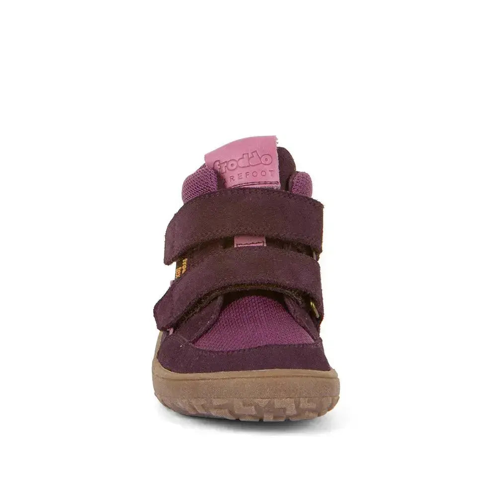 Froddo Barefoot - Tex Autumn Purple - Botines Barefoot Infantiles Resistentes al agua morados