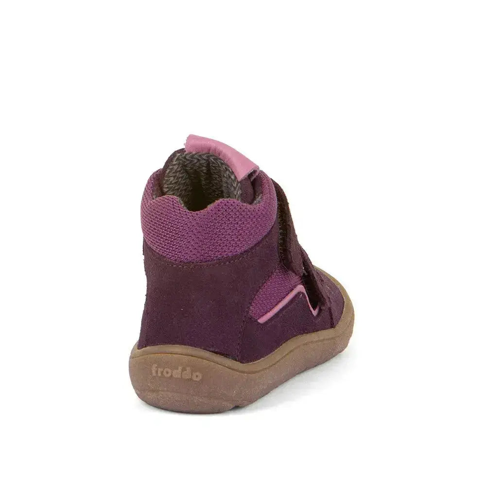 Froddo Barefoot - Tex Autumn Purple - Botines Barefoot Infantiles Resistentes al agua morados