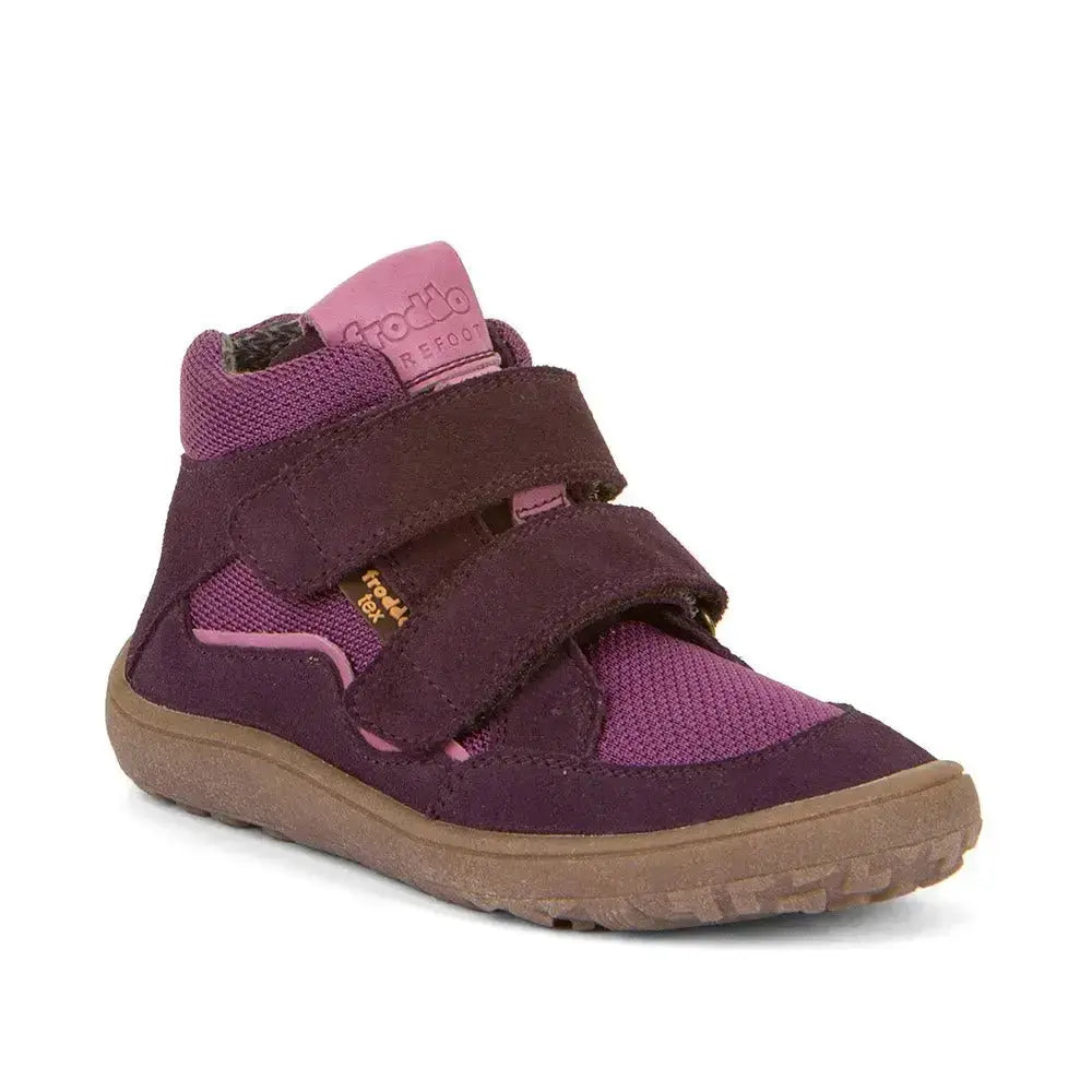 Froddo Barefoot - Tex Autumn Purple - Botines Barefoot Infantiles Resistentes al agua morados