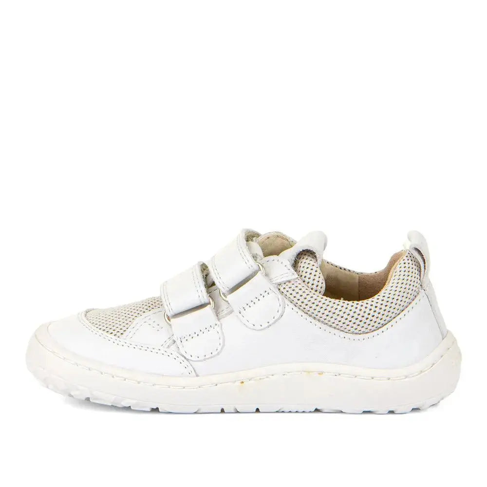 Froddo Barefoot - Zapatillas barefoot colegiales infantiles blancas