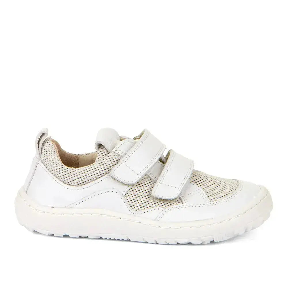 Froddo Barefoot - Zapatillas barefoot colegiales infantiles blancas