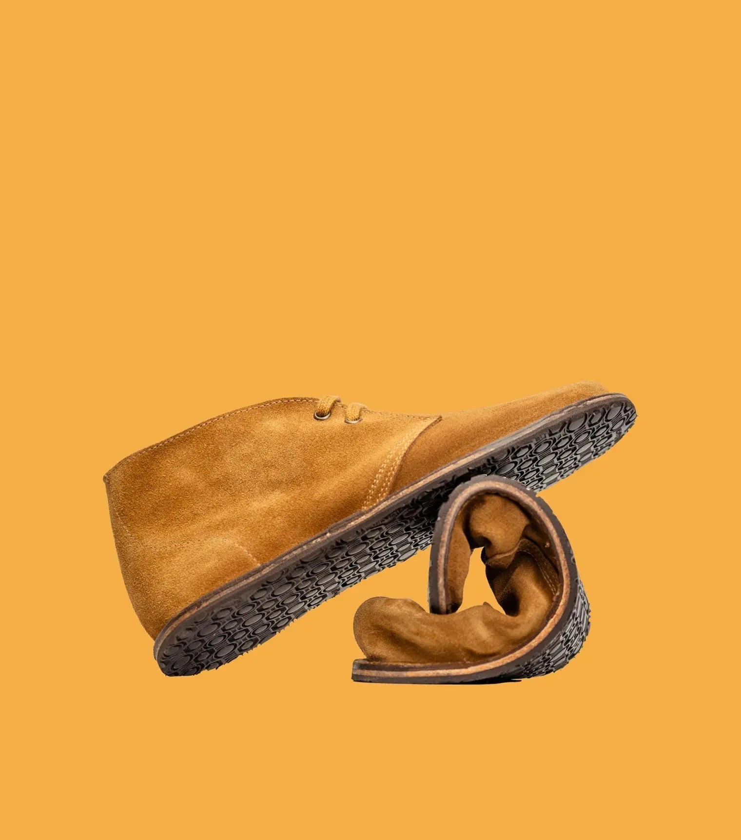 Gaucho Ninja - Pals Barefoot en Daim Marron Désert - Bottines Barefoot