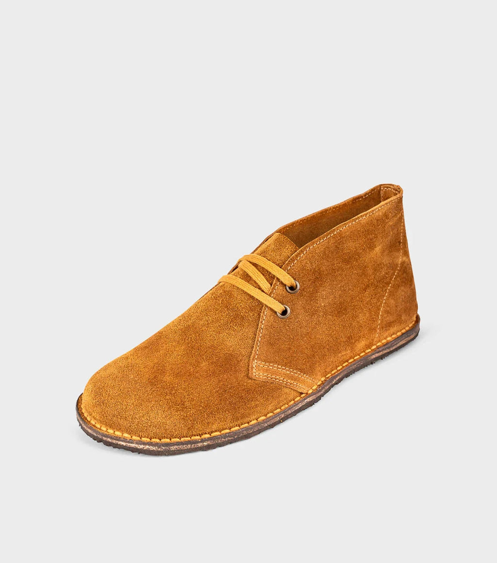 Gaucho Ninja Barefoot Pals Wide Desert Brown Suede - Botines "pisacacas" barefoot unisex marrones