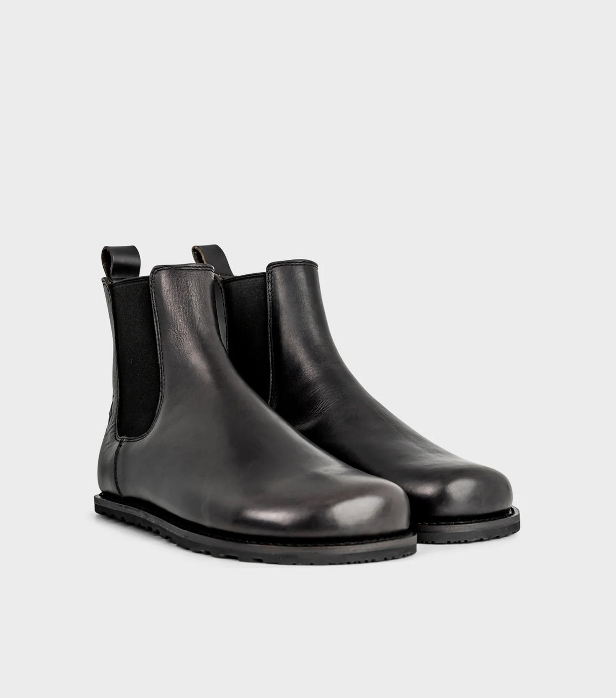 Gaucho Ninja Campo Goodyear Welted X-Wide Black - Botines Chelsea barefoot unisex de fabricación artesanal premium negros