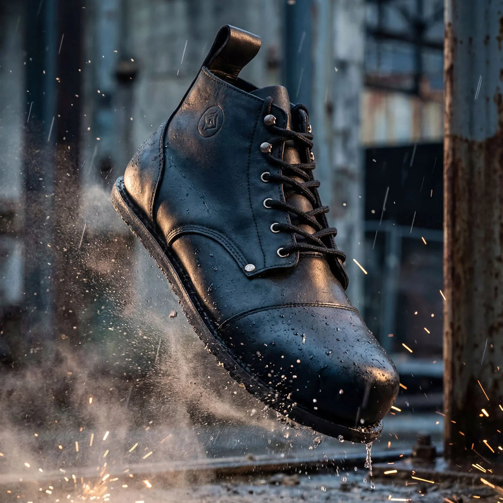 Gaucho Ninja Carpenter X-Wide Crazy Horse Brown - Botines barefoot de seguridad marrones