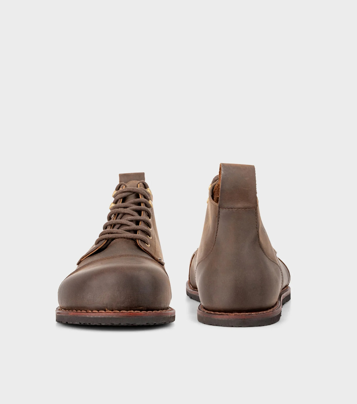 Gaucho Ninja Carpenter X-Wide Crazy Horse Brown - Botines barefoot de seguridad marrones