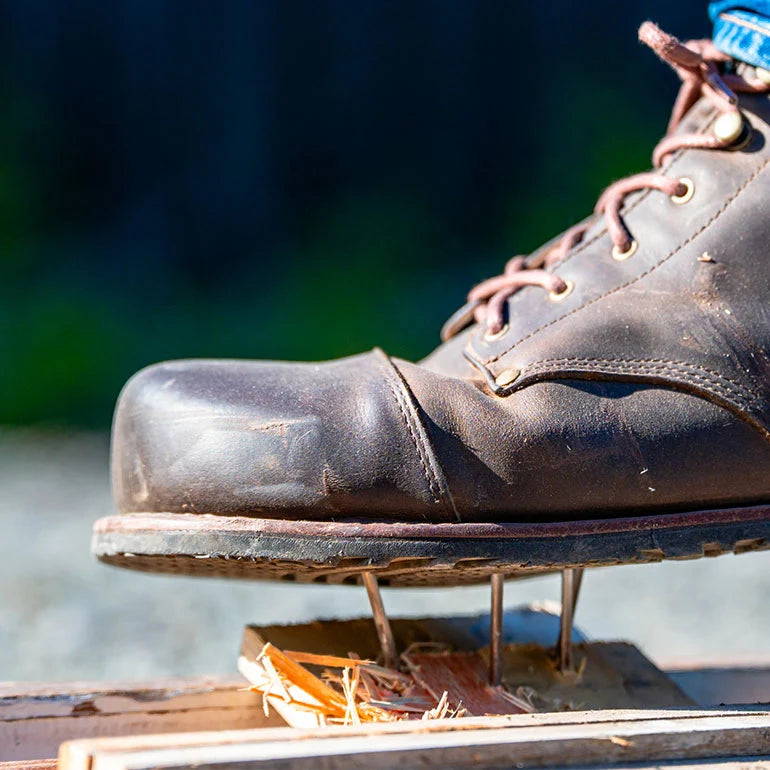 Gaucho Ninja Carpenter X-Wide Crazy Horse Brown - Botines barefoot de seguridad marrones