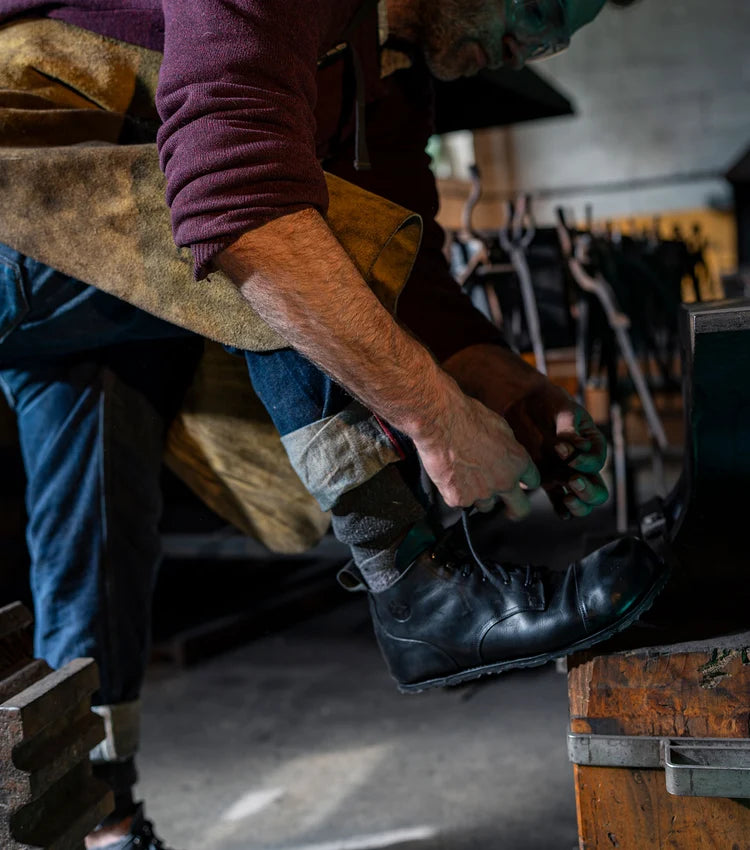 Gaucho Ninja Carpenter X-Wide Crazy Horse Brown - Botines barefoot de seguridad marrones
