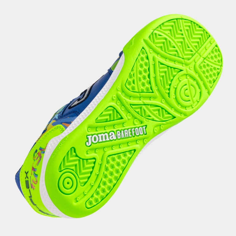 JOMA - Top Flex Junior Barefoot 2604 Royal Indoor - Zapatillas barefoot de fútbol sala para niños grandes