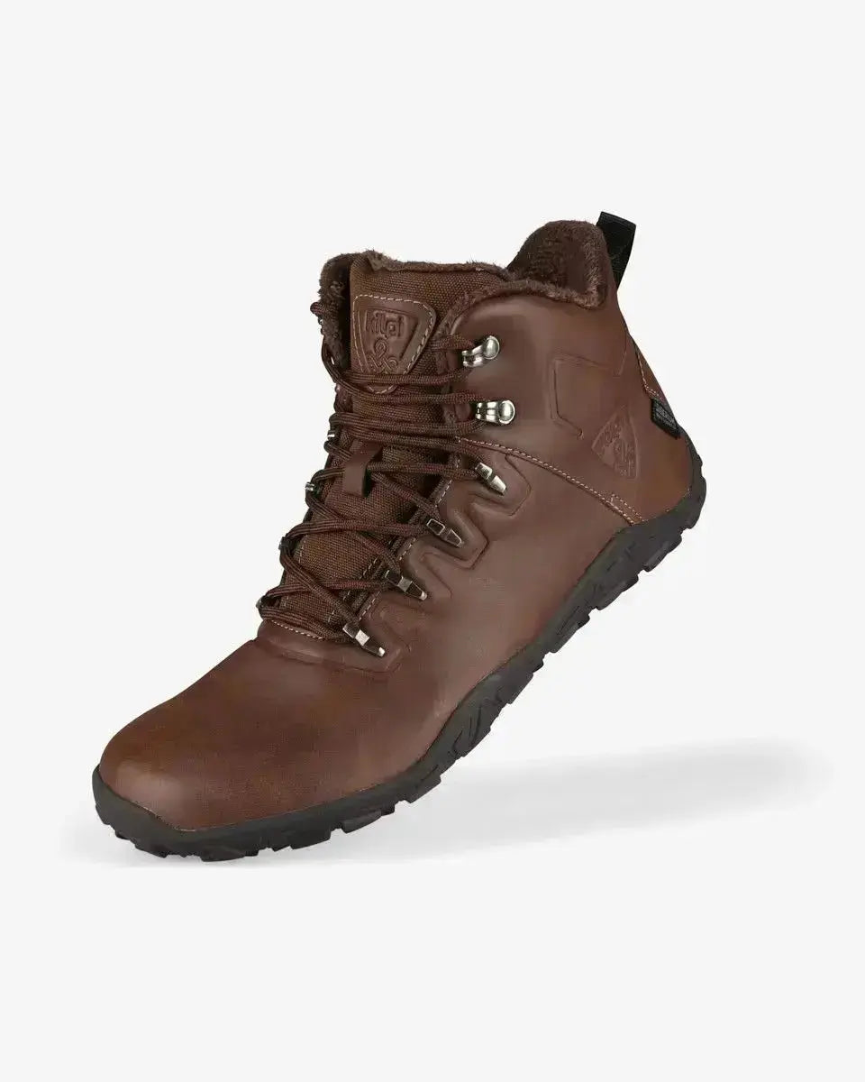 Kilpi Bare High WP-U Brown - Botas Barefoot para Senderismo Unisex Impermeables