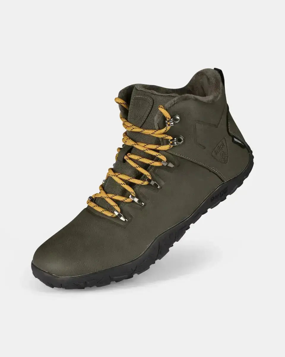 Kilpi Bare High WP-U Dark Green - Botas Barefoot para Senderismo Unisex Impermeables