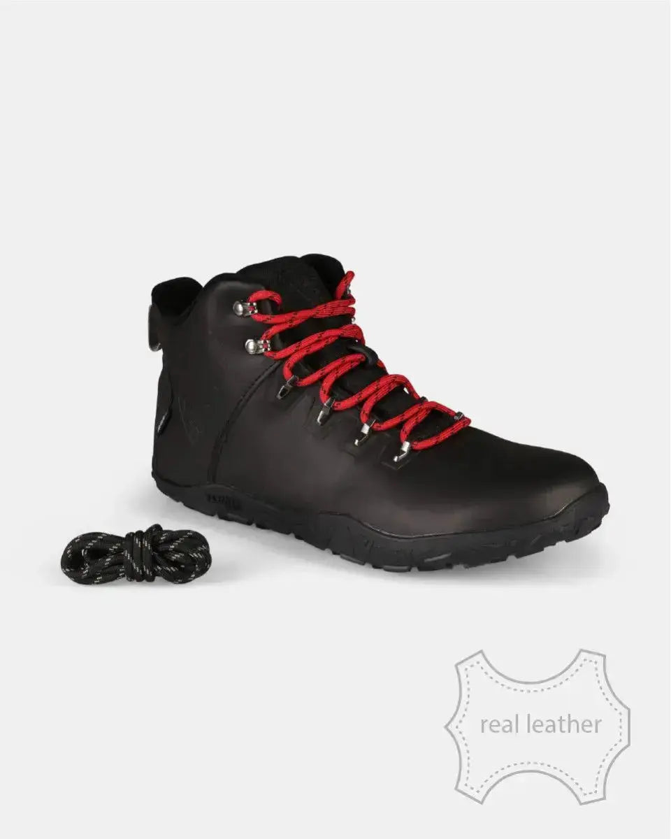 Kilpi Bare Leather High-U Black - Botas barefoot impermeables para senderismo