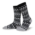Knitido - Biwa schwarz / weiß - Calcetines Nórdicos Barefoot Media Caña