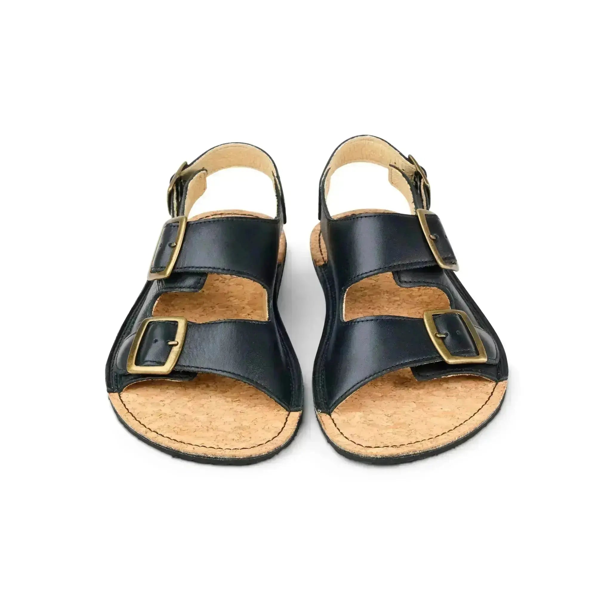 Koel - Ada Black - sandalias barefoot triple hebilla negras para mujer