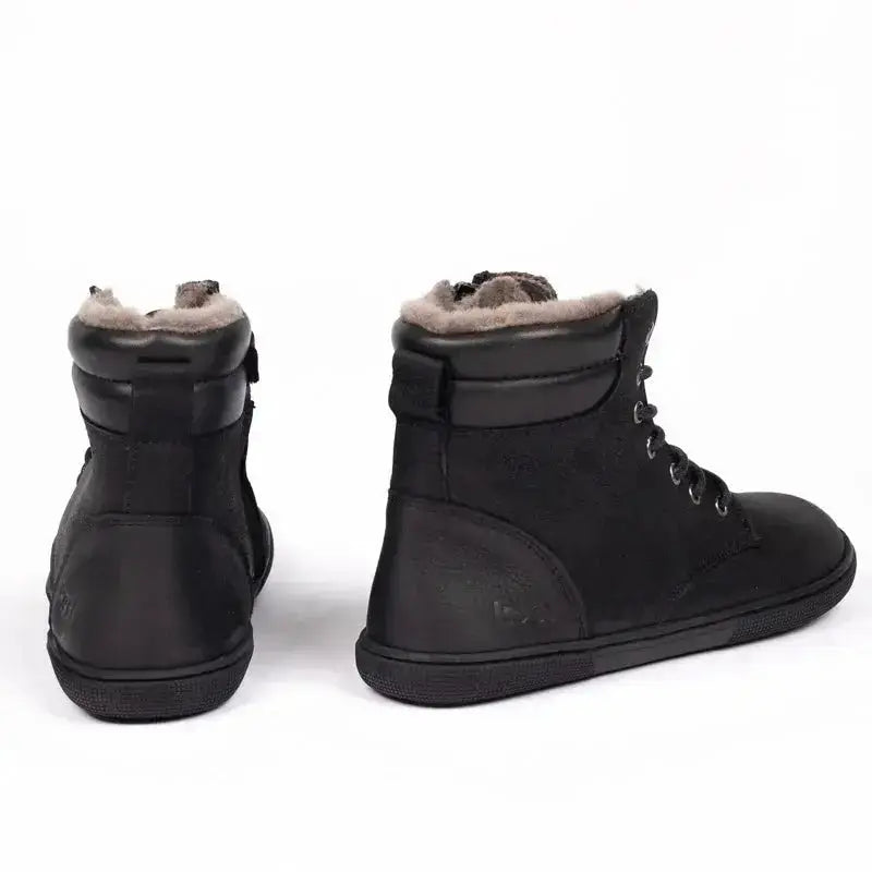 Koel - Florence Hydro Lambswool Black - Botas Barefoot unisex negras