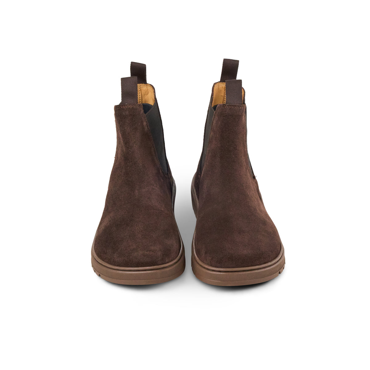 Koel Gavien Suede Chocolate - Dark Brown Unisex Barefoot Chelsea Boots